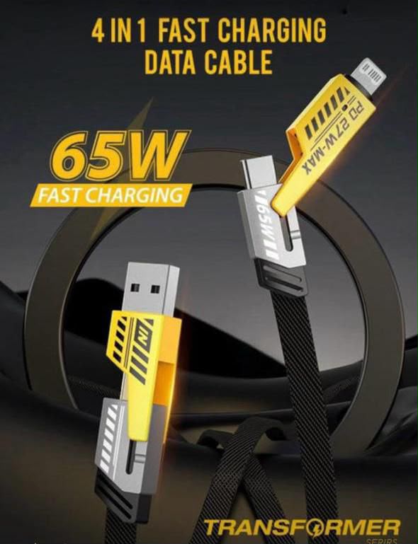 [Delivery_007] 4 in 1 Fast charging data cable 65 w